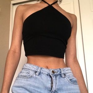 Black Halter Top